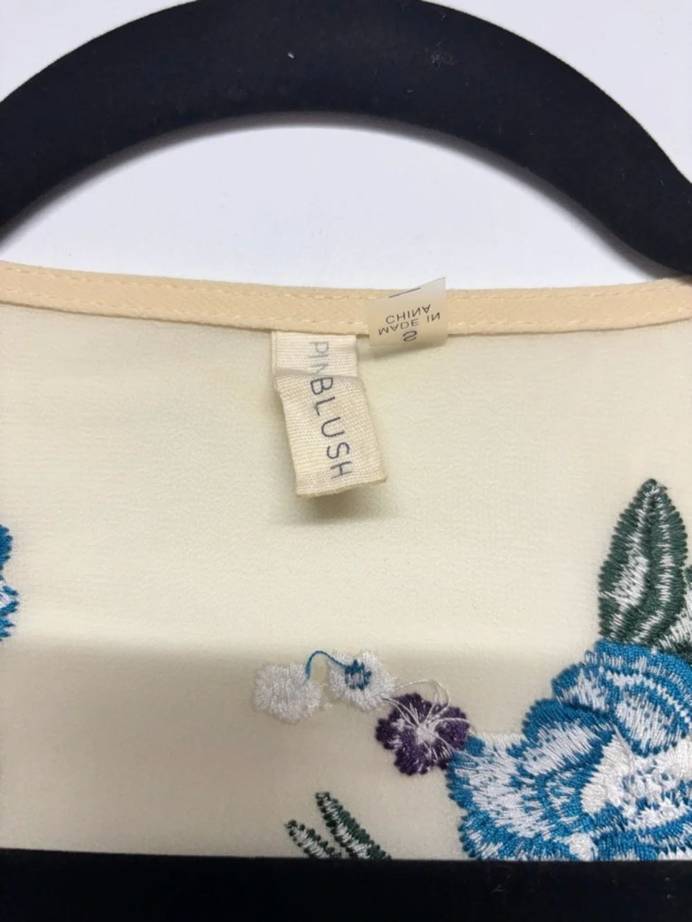 ✨Pink Blush Cream Sheer Embroidered Kimono Cardigan – Size S
